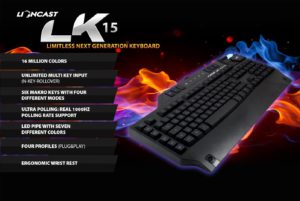 Lioncast LK15 Gaming Tastatur (LED, USB, n-Key-Rollover, 16 Millionen Farben)-03